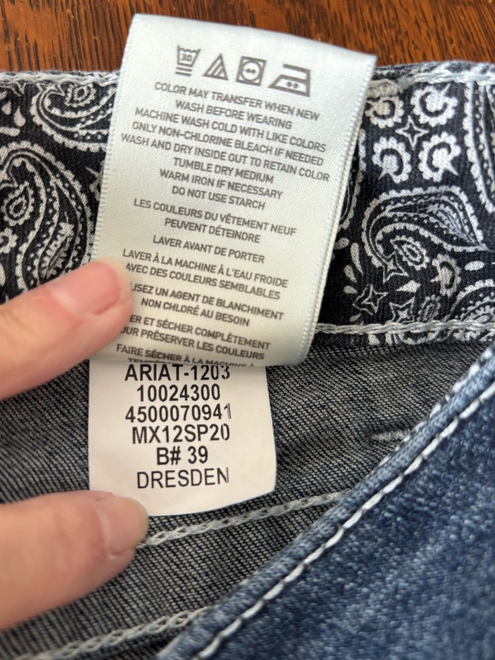 NWOT men’s Western yoked paisley  long sleeve shirt 16.5. Lightweight. See info - Picture 10 of 11